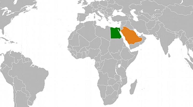Locations of Egypt and Saudi Arabia. Source: Wikipedia Commons.
