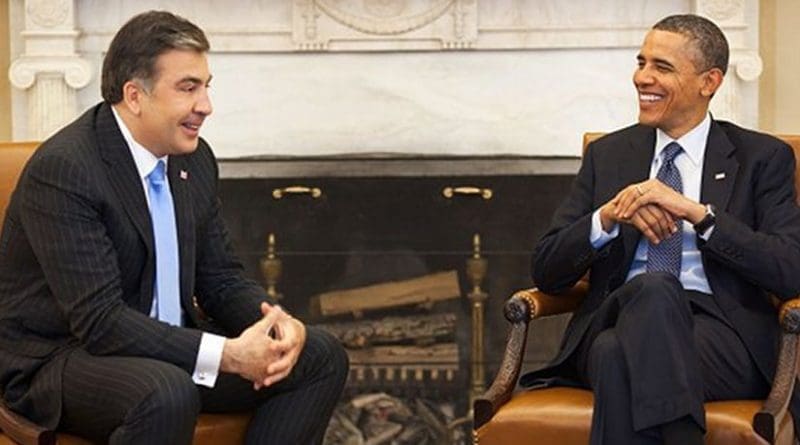 Misha Saakashvili meeting President Obama in 2012