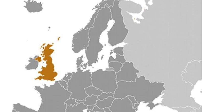 Location of United Kingdom. Source: CIA World Factbook.