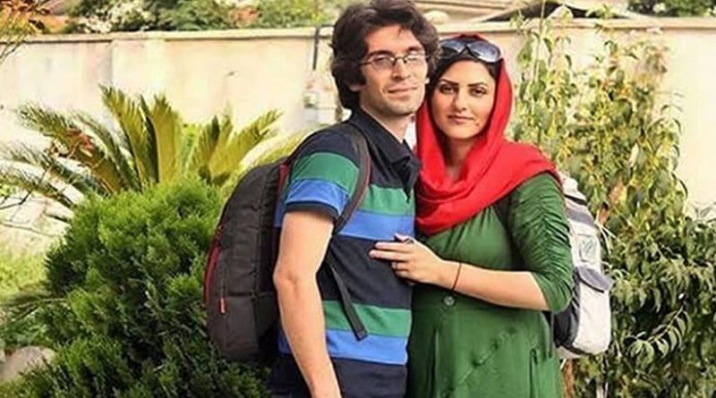 Golrokh Ebrahimi Iraee and her husband Arash Sadeghi, together they are serving 25 years in prison. Photo via Radio Zamaneh.