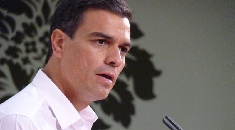 Spain's Pedro Sanchez of PSOE. Source: PSOE Extremadura, Wikimedia Commons.