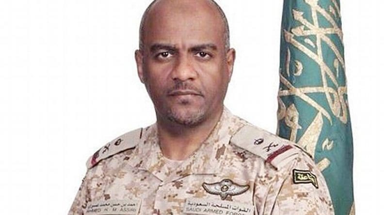 Arab coalition’s spokesman Maj. Gen. Ahmed Al-Assiri