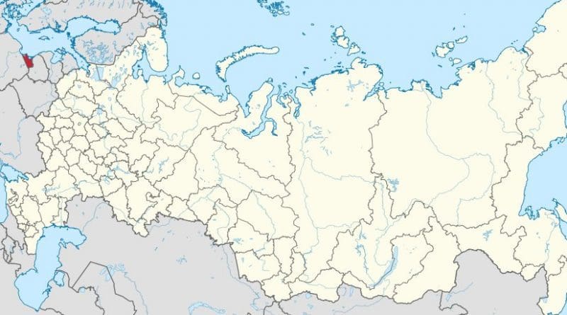 Location of Kaliningrad Oblast In Russia. Source: Wikipedia Commons.