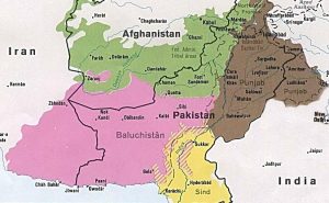 Balochistan region in pink. Source: CIA