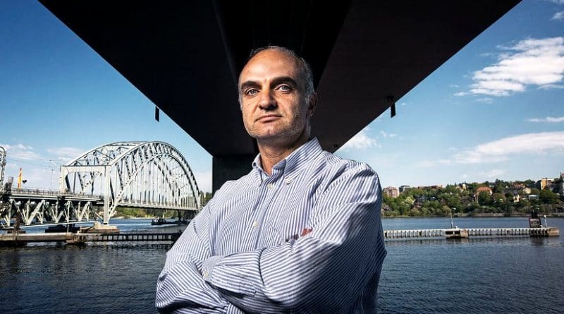 Raid Karoumi, a professor in the division of Structural Engineering and Bridges at KTH Royal Institute of Technology, beneath one of Stockholm's connected bridges. Photo: Håkan Lindgren