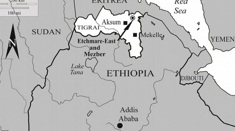 This is the location of the Mezber archaeological site in northern Ethiopia. Credit Courtesy of International Journal of Osteoarchaeology