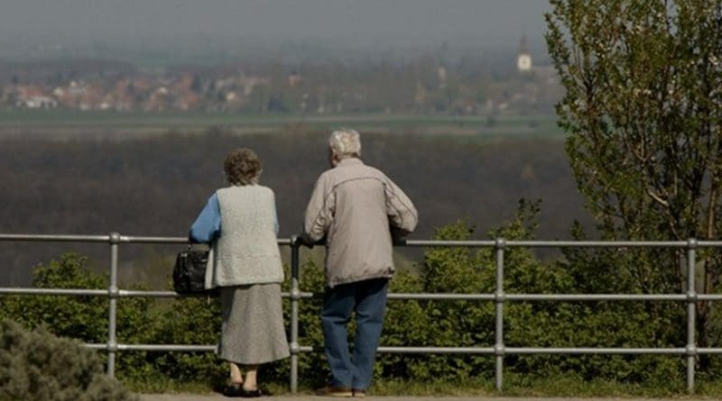 Couple aging elderly