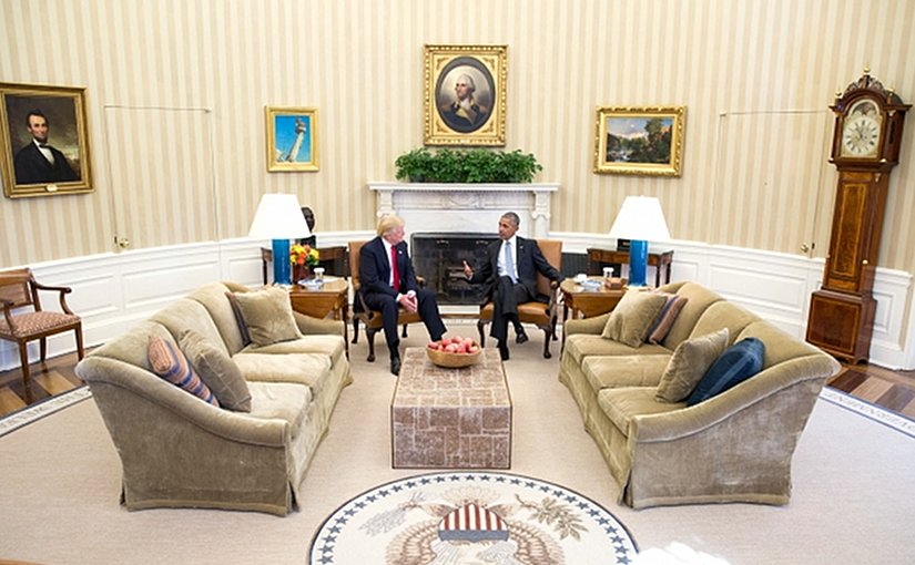 President Barack Obama meets with President-elect Donald Trump in the Oval Office, Nov. 10, 2016. (Official White House Photo by Pete Souza)