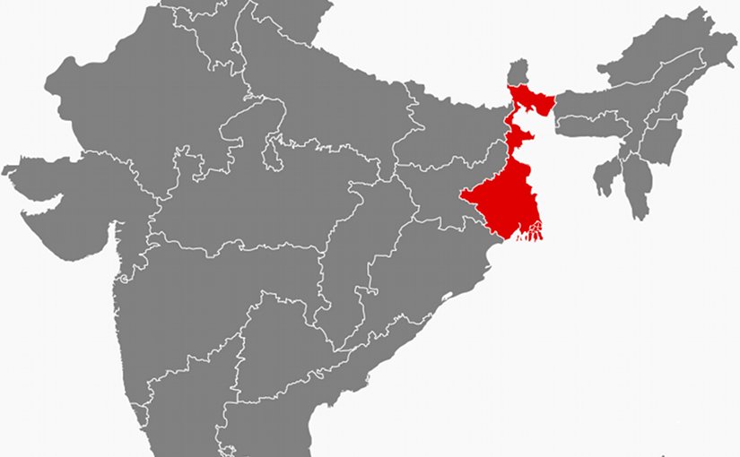 Location of West Bengal in India. Source: Wikipedia Commons.
