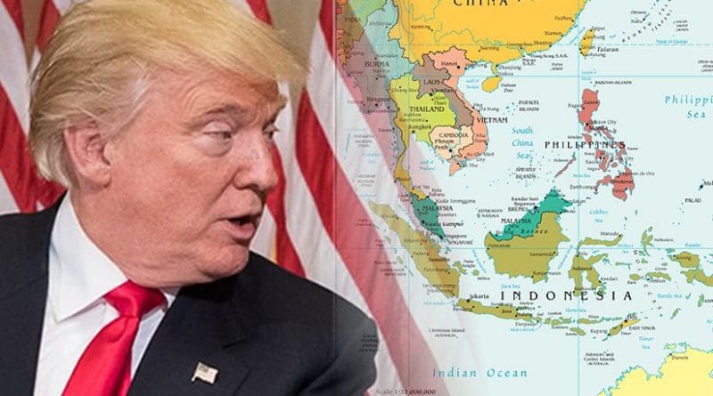 Donald Trump and Southeast Asia. Photo montage of CIA World Factbook map and photo by Caleb Smith; Office of the Speaker of the House.
