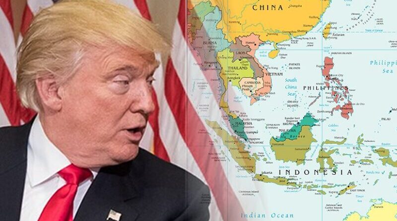 Donald Trump and Southeast Asia. Photo montage of CIA World Factbook map and photo by Caleb Smith; Office of the Speaker of the House.