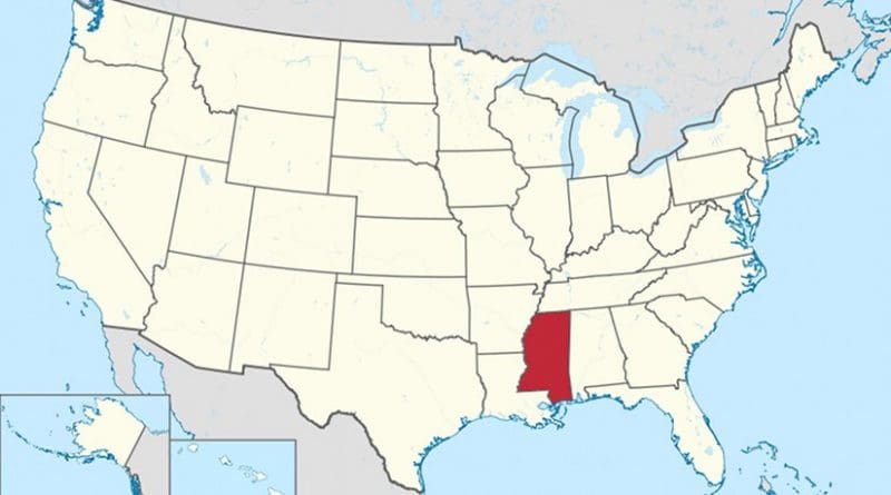 Location of Mississippi. Credit: Wikipedia Commons.