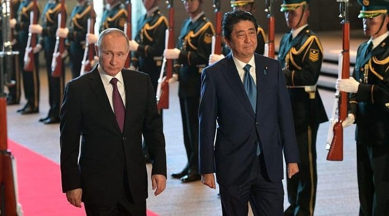 Russia's President Vladimir Putin with Japanese Prime Minister Shinzo Abe. Photo credit: Kremlin.ru