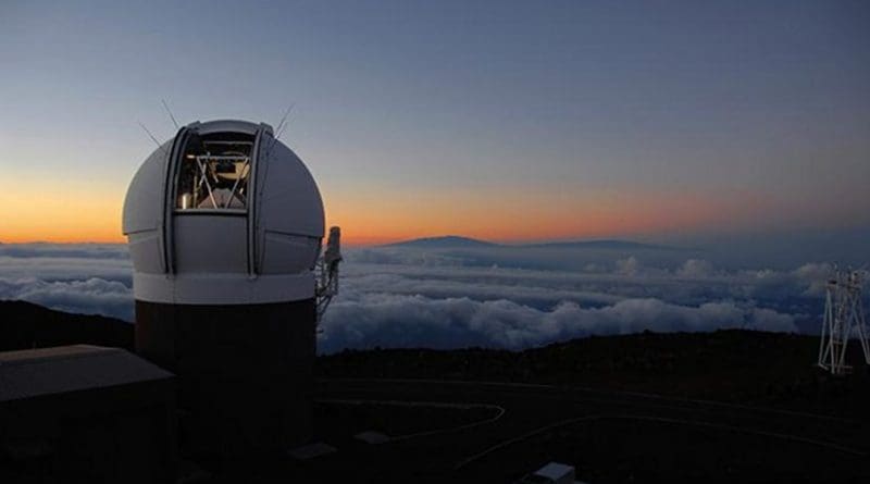 This compressed view of the entire sky visible from Hawai'i by the Pan-STARRS1 Observatory is the result of half a million exposures, each about 45 seconds in length, taken over a period of four years. The shape comes from making a map of the celestial sphere, like a map of the Earth, but leaving out the southern quarter. The disk of the Milky Way looks like a yellow arc, and the dust lanes show up as reddish brown filaments. The background is made up of billions of faint stars and galaxies. If printed at full resolution, the image would be 1.5 miles long, and you would have to get close and squint to see the detail. Credit Credit: Danny Farrow, Pan-STARRS1 Science Consortium and Max Planck Institute for Extraterrestial Physics