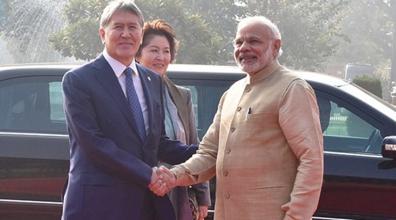 Kyrgyzstan's President Atambayev and India's PM Narendra Modi. Photo Credit: India's PM office.