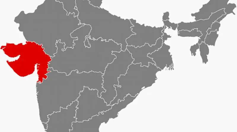 Location of Gujarat in India. Source: Wikipedia Commons.