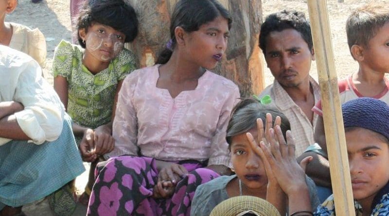 Displaced Rohingya people in Rakhine State, Burma. Photo Foreign and Commonwealth Office, Wikipedia Commons.