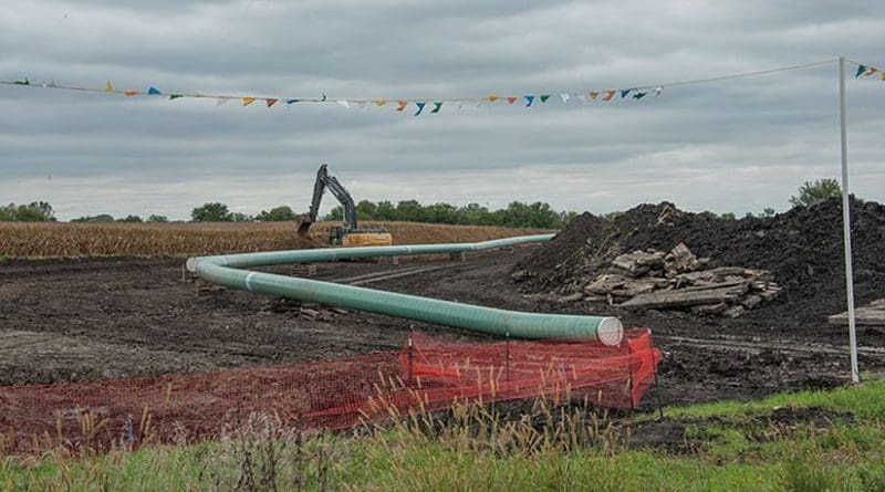 Dakota Access Pipeline in Iowa, United States. Photo by Carl Wycoff, Wikipedia Commons.