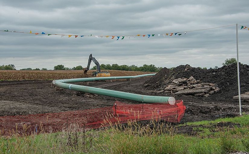 Dakota Access Pipeline in Iowa, United States. Photo by Carl Wycoff, Wikipedia Commons.