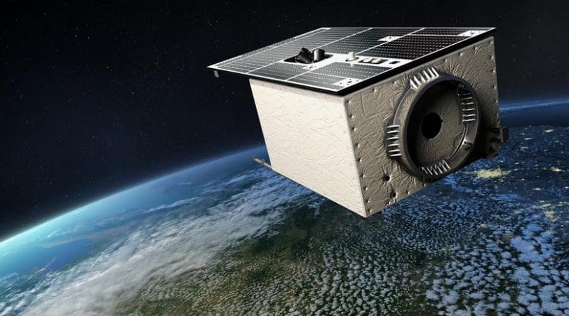 EnMAP is a German hyperspectral satellite mission for earth observation. Imaging spectrometers measure the solar radiation reflected by the earth's surface from visible light right through to shortwave infrared. These allow statements to be made regarding the state of the earth's surface and any visible changes. The mission is due to be launched in 2018 and will continue for five years. Credit DLR CC-BY3.0