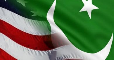 Flags of United States and Pakistan