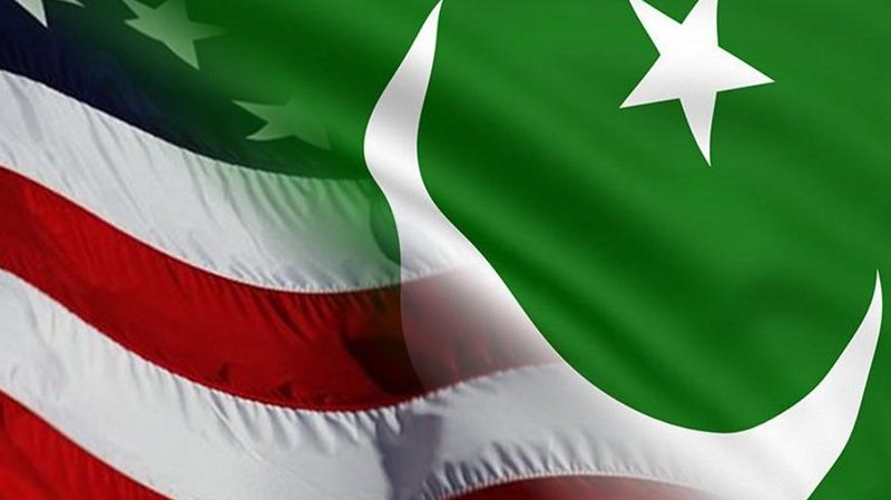 Flags of United States and Pakistan