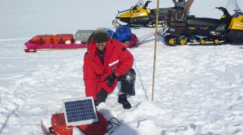 CSU researchers, including Rob Anthony (pictured), measured seismic signals generated by ocean waves in Antarctica. Credit Rob Anthony, USGS