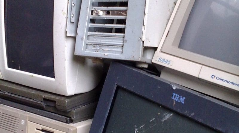 Defective and obsolete electronic equipment. Photo by AvWijk, Wikipedia Commons.