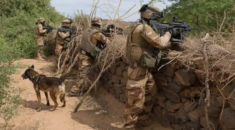 French soldiers stand guard in Mali as part of Operation Barkhane. French Ministry of Defense photo