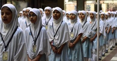 Girls attending Fatemah Zehra English Medium School. Credit: Youtube Screenshot from Fatemah Zehra English Medium School video.