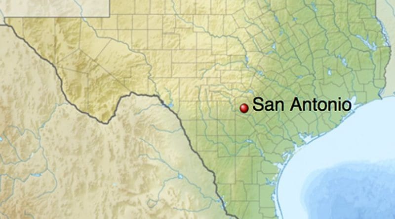Location of San Antonio, Texas. Credit: Wikipedia Commons.