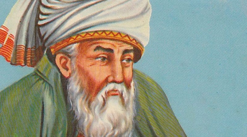 Jalaluddin Al-Rumi. Credit: Molavi, Wikipedia Commons.