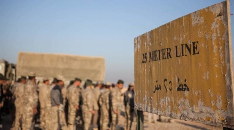 Iraqi security forces prepare to zero their M16 rifles at the Besmaya Range Complex, Iraq, Nov. 6, 2016. Camp Besmaya is one of four Combined Joint Task Force – Operation Inherent Resolve facilities dedicated to training Iraqi security forces. Army photo by Sgt. Josephine Carlson
