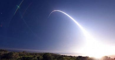 An unarmed Minuteman III intercontinental ballistic missile is launched during a 2016 operational test at Vandenberg Air Force Base, California. Credit: Senior Airman Kyla Gifford/U.S. Air Force.