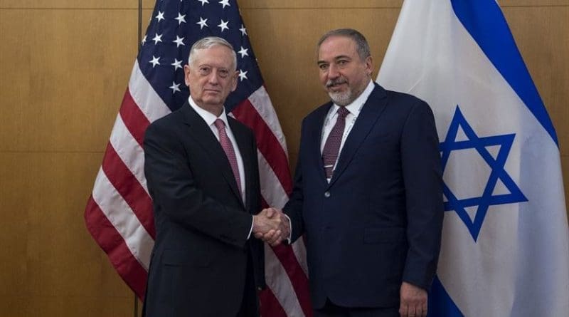 Defense Secretary Jim Mattis, left, meets with Israeli Defense Minister Avigdor Lieberman before attending the Munich Security Conference in Germany, Feb. 17, 2017. DoD photo by Air Force Tech. Sgt. Brigitte N. Brantley