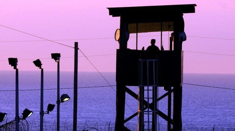 This is a guard tower at the US military prison at Guantanamo Bay, Cuba. Credit US Navy