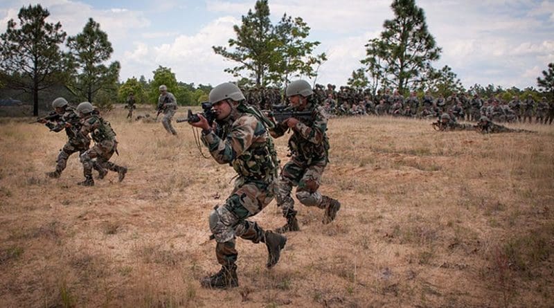 Indian Army soldiers with the 99th Mountain Brigade's 2nd Battalion, 5th Gurkha Rifles. U.S. Army photo by Sgt. Michael J. MacLeod, Wikipedia Commons.