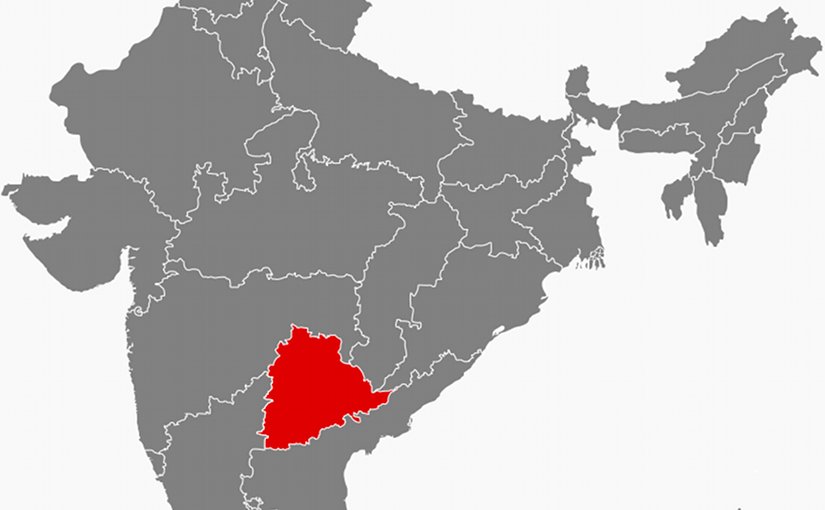 Location of Telangana in India. Source: Wikipedia Commons.