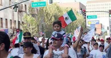 Mexican immigrants march for more rights in Northern California's largest city, San Jose. Photo by z2amiller, Wikipedia Commons.