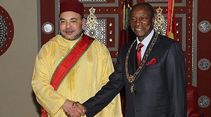 Morocco's King Mohammed VI and the President of the Republic of Guinea Alpha Condé.