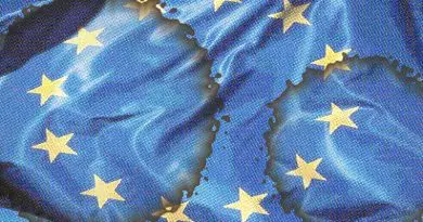 stained european union flag