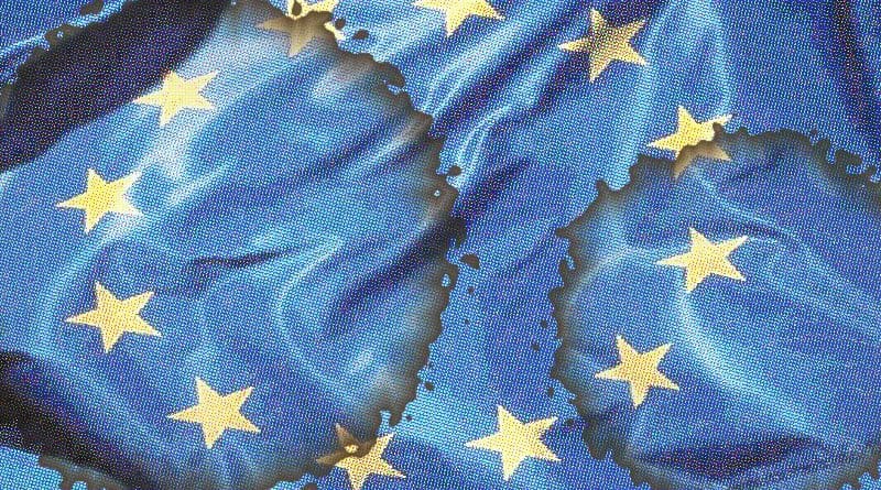 stained european union flag