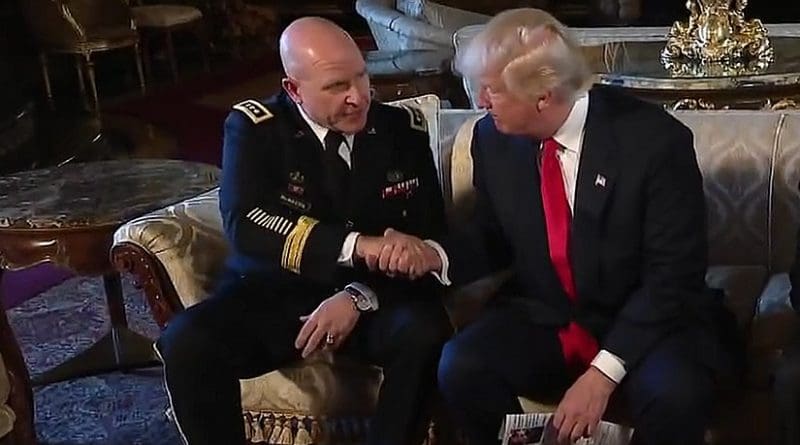 H.R. McMaster and US President Donald Trump. Credit: White House video