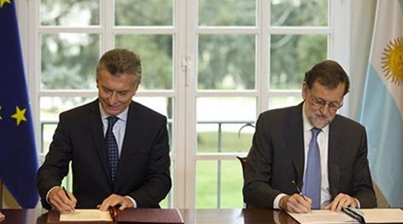 President of the Republic of Argentina, Mauricio Macri, and the Prime Minister of Spain, Mariano Rajoy. Photo Credit: Pool Moncloa/ Diego Crespo.