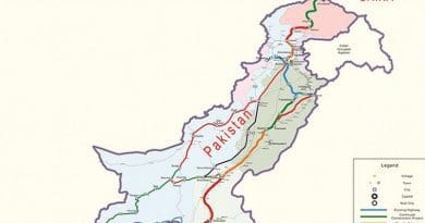 Map of the China-Pakistan CPEC roadway network. Credit: Government of Pakistan, Wikipedia Commons.