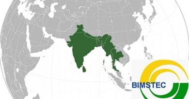 Map of countries belonging to the Bay of Bengal Initiative for Multi-Sectoral Technical and Economic Cooperation (BIMSTEC). Source: Wikipedia Commons.