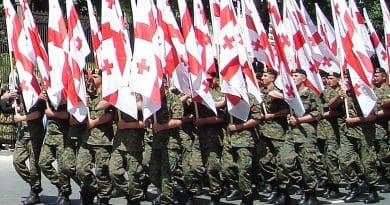 Military parade in Georgia. Photo by Kober, Wikipedia Commons.