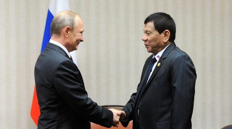 The Philippines' Rodrigo Duterte with Russia's Vladimir Putin. Photo Credit: Kremlin.ru