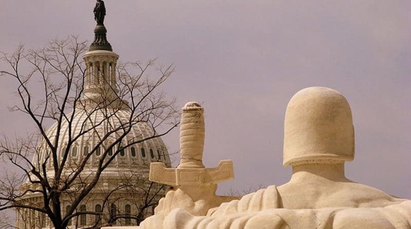 The United States Capitol dome as seen from the Supreme Court Building. Photo by Debaird, Wikipedia Commons.