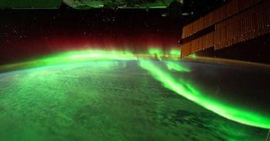 Northern lights were photographed from the International Space Station, ISS. Credit ESA